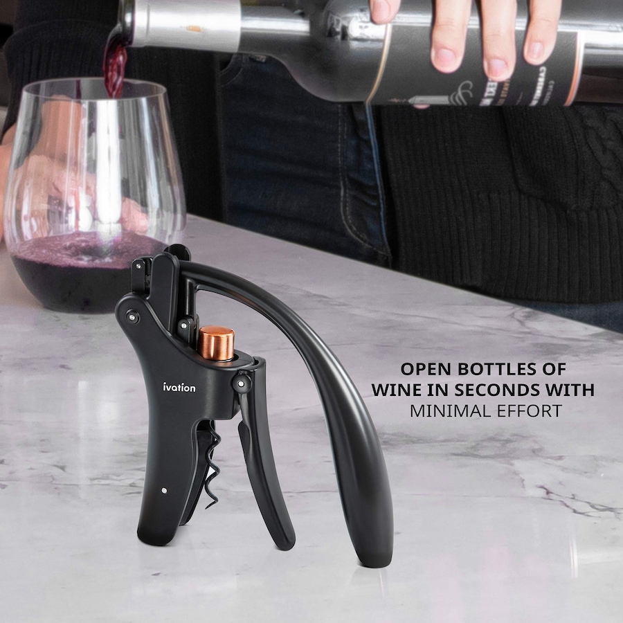 Image 931754_ALTMORE5.jpg, Product 931-754 / Price $49.99, Ivation Wine Bottle Opener, Manual Handheld Wine Opener with Ergonomic Lever Pump and More from Ivation on TSC.ca's Kitchen department