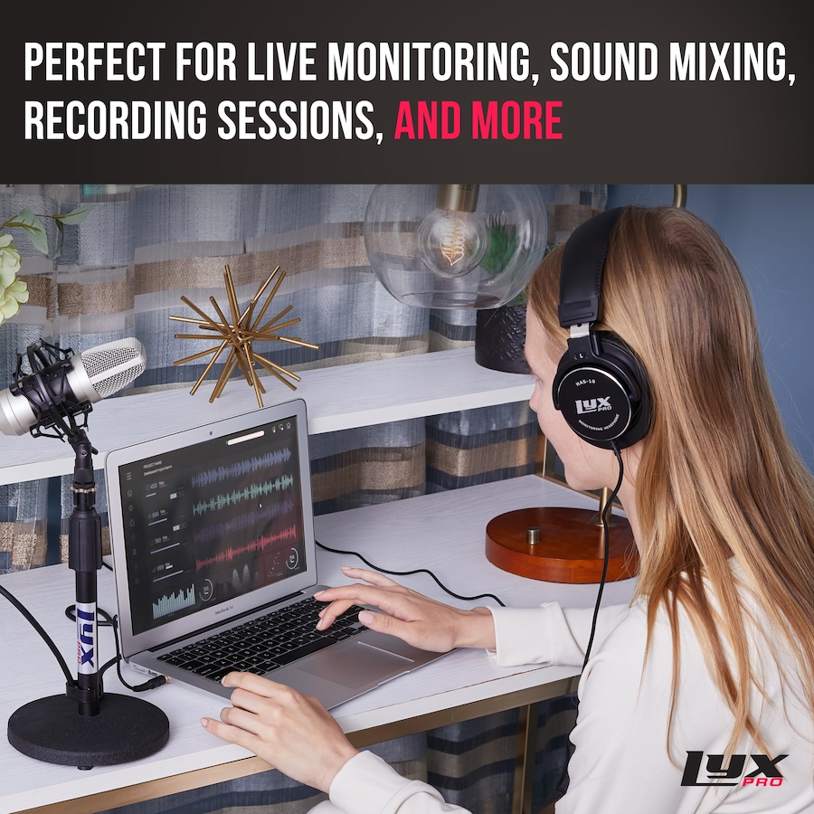 Image 931759_ALTMORE5.jpg, Product 931-759 / Price $59.99, LyxPro HAS-10 Noise-Canceling DJ Headphones, Over-Ear Studio Headphones, Black from LyxPro on TSC.ca's Toys & Hobbies department