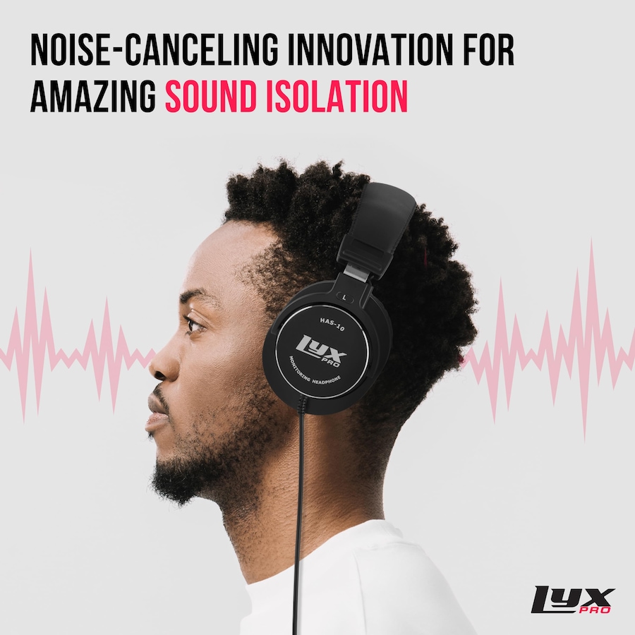 Image 931759_ALTMORE6.jpg, Product 931-759 / Price $59.99, LyxPro HAS-10 Noise-Canceling DJ Headphones, Over-Ear Studio Headphones, Black from LyxPro on TSC.ca's Toys & Hobbies department