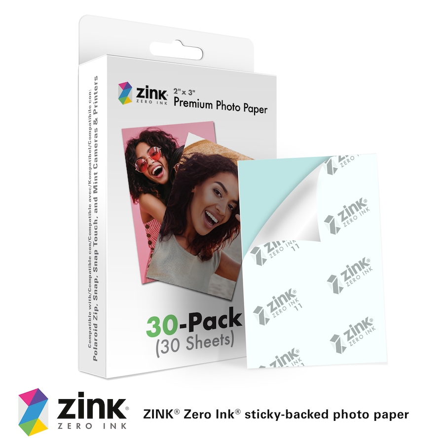 Image 931765_ALTMORE2.jpg, Product 931-765 / Price $24.99, Zink Photo Paper 2x3"(30 Pack) Compatible W/Polaroid Snap, Snap Touch, Zip & Mint Cameras & Printers from Zink on TSC.ca's Toys & Hobbies department