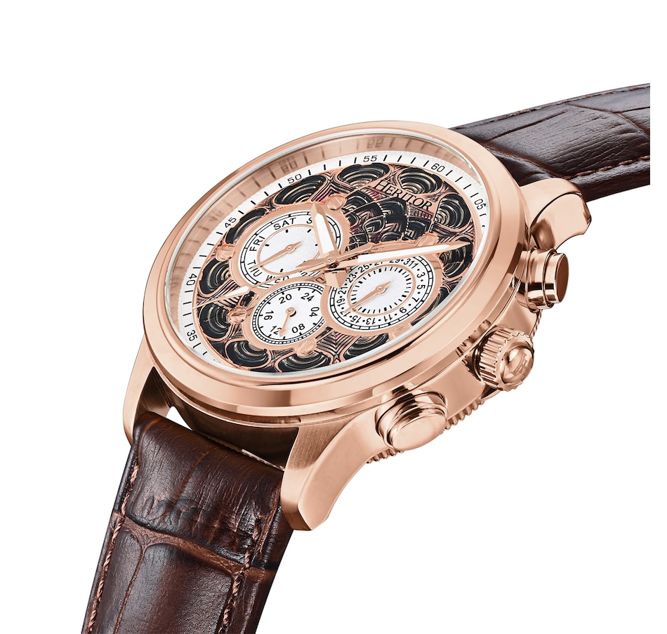 Image 932384_ALTMORE13.jpg, Product 932-384 / Price $151.70, Heritor Automatic Apostle Leather-Band Watch w/ Day/Date from Heritor on TSC.ca's Jewellery department