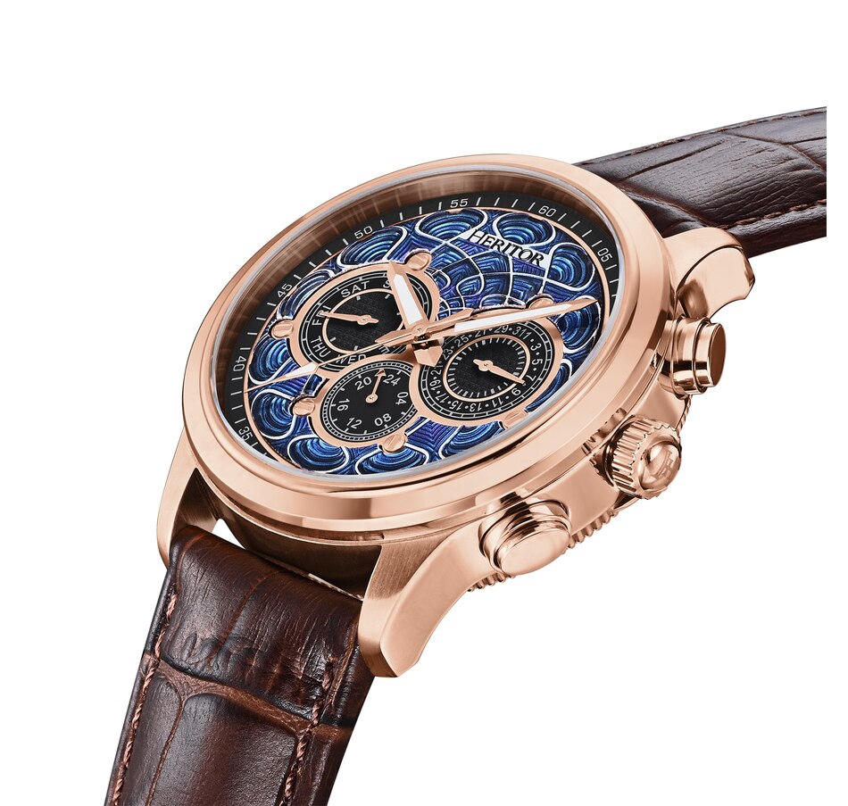 Image 932384_ALTMORE9.jpg, Product 932-384 / Price $151.70, Heritor Automatic Apostle Leather-Band Watch w/ Day/Date from Heritor on TSC.ca's Jewellery department