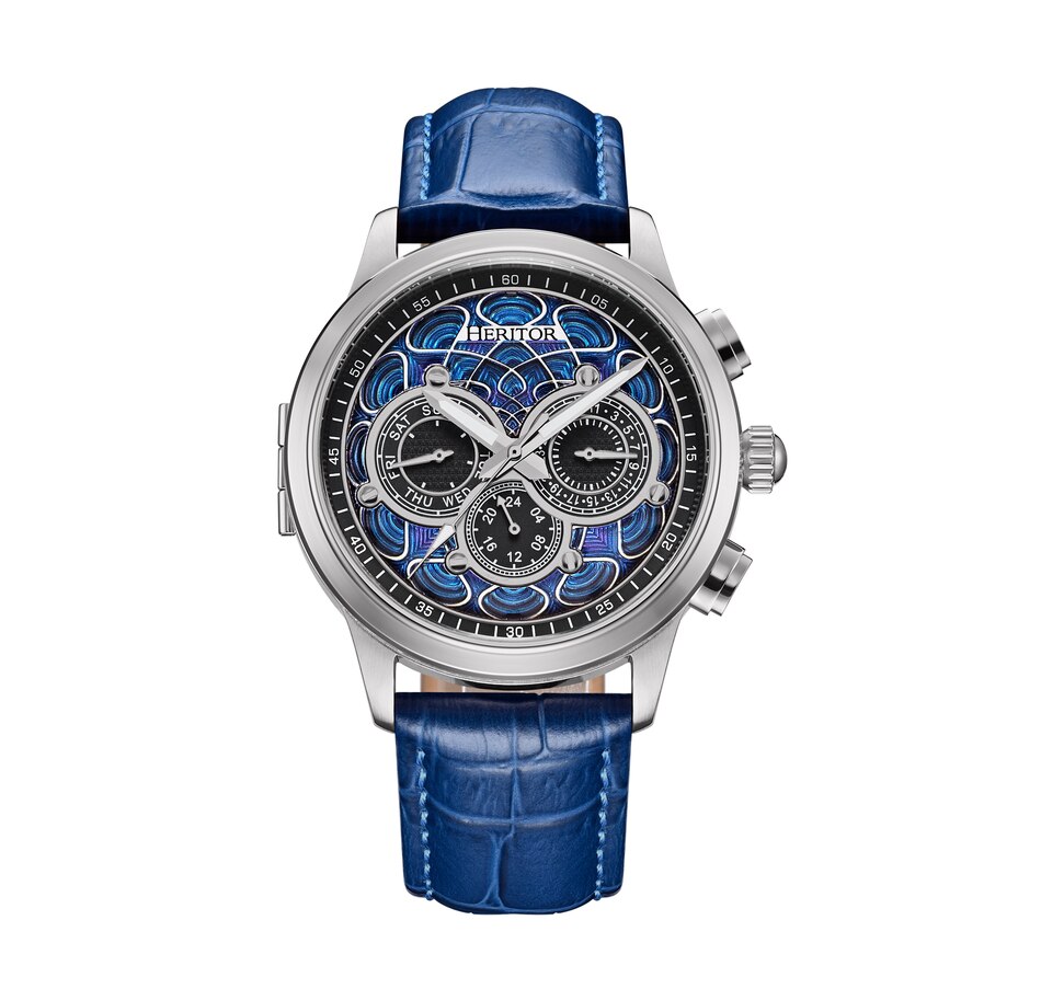 Image 932384_ST01.jpg, Product 932-384 / Price $151.70, Heritor Automatic Apostle Leather-Band Watch w/ Day/Date from Heritor on TSC.ca's Jewellery department