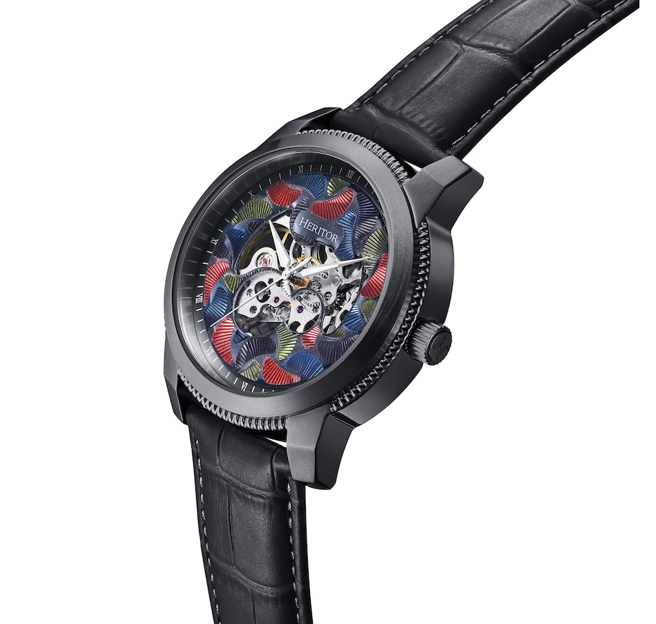 Image 932386_ALTMORE6.jpg, Product 932-386 / Price $184.10, Heritor Automatic Emmanuel Semi-Skeleton Leather-Band Watch from Heritor on TSC.ca's Jewellery department