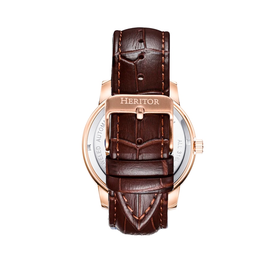 Image 932386_ALTMORE7.jpg, Product 932-386 / Price $184.10, Heritor Automatic Emmanuel Semi-Skeleton Leather-Band Watch from Heritor on TSC.ca's Jewellery department