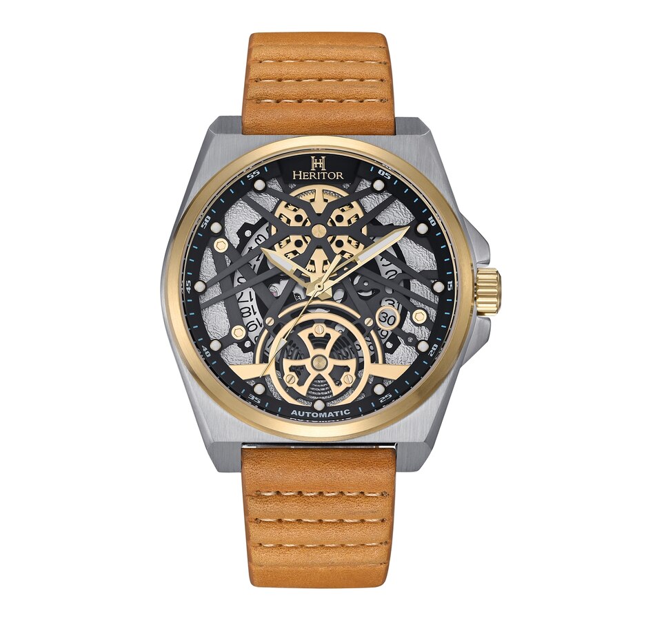 Image 932397_ST01.jpg, Product 932-397 / Price $158.66, Heritor Automatic Romero Leather-Band Watch from Heritor on TSC.ca's Jewellery department