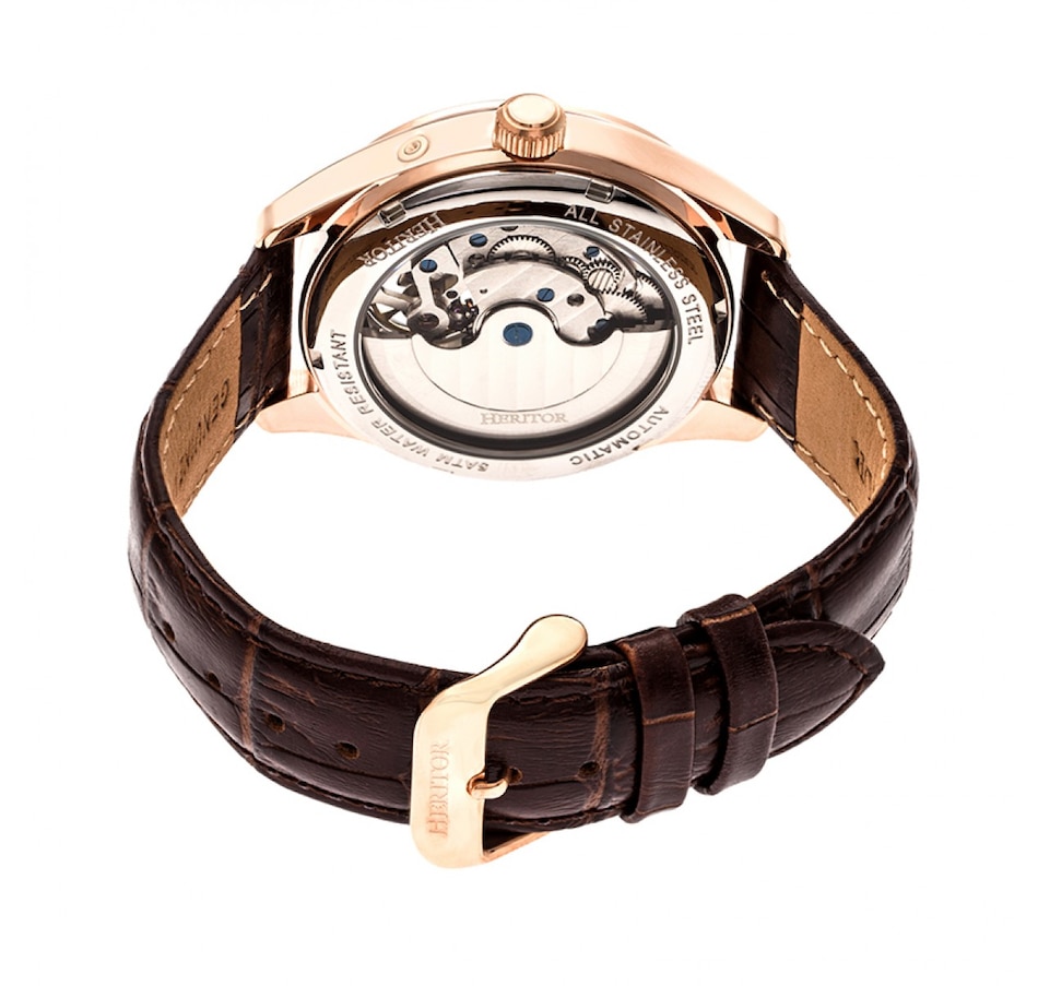 Image 932401_ALTMORE5.jpg, Product 932-401 / Price $161.05 - $185.05, Heritor Automatic Sebastian Semi-Skeleton Leather-Band Watch from Heritor on TSC.ca's Jewellery department