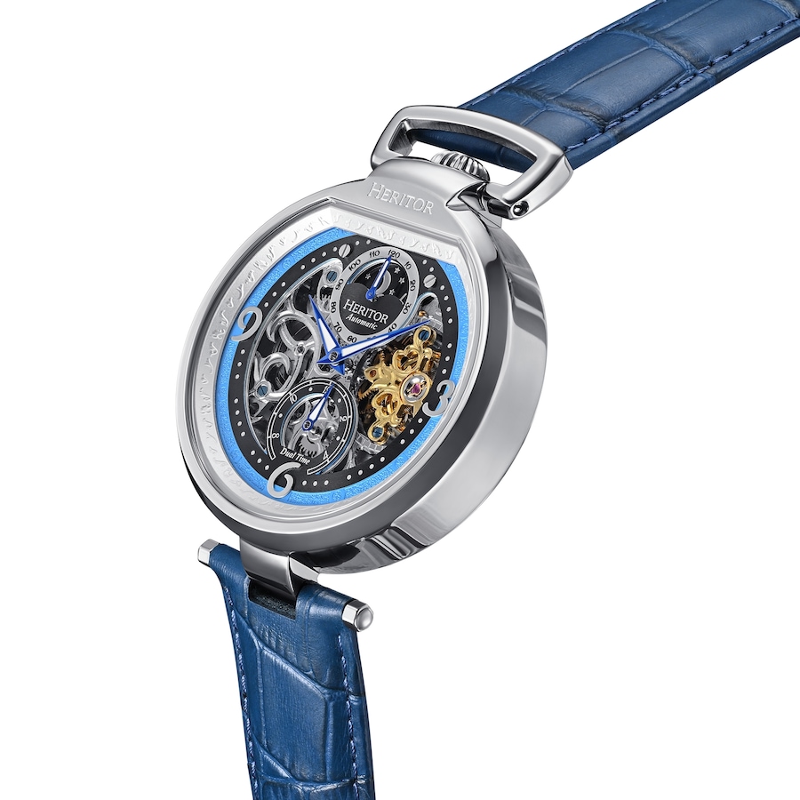 Image 932412_ALTMORE3.jpg, Product 932-412 / Price $134.00 - $167.50, Heritor Automatic Lincoln Leather-Band Skeleton Watch with Moon Phase from Heritor on TSC.ca's Jewellery department