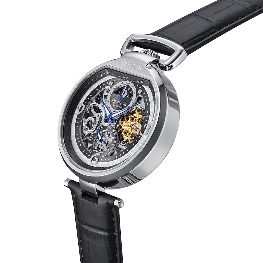 Image 932412_ALTMORE7.jpg, Product 932-412 / Price $134.00 - $167.50, Heritor Automatic Lincoln Leather-Band Skeleton Watch with Moon Phase from Heritor on TSC.ca's Jewellery department