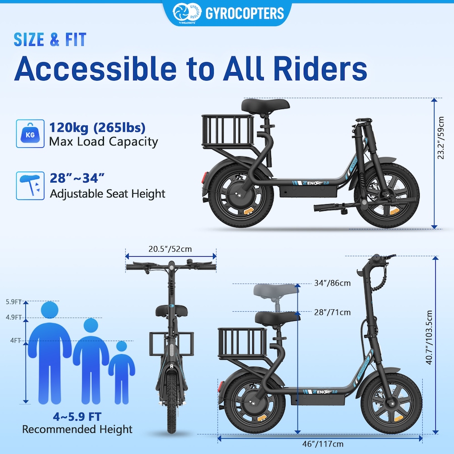 Image 932487_ALTMORE11.jpg, Product 932-487 / Price $399.99, Gyrocopters Zeno 2.0 Electric Scooter | UL2272 Approved | 32 km/h Max Speed | Up to 40 km Range from Gyrocopters on TSC.ca's Health & Fitness department