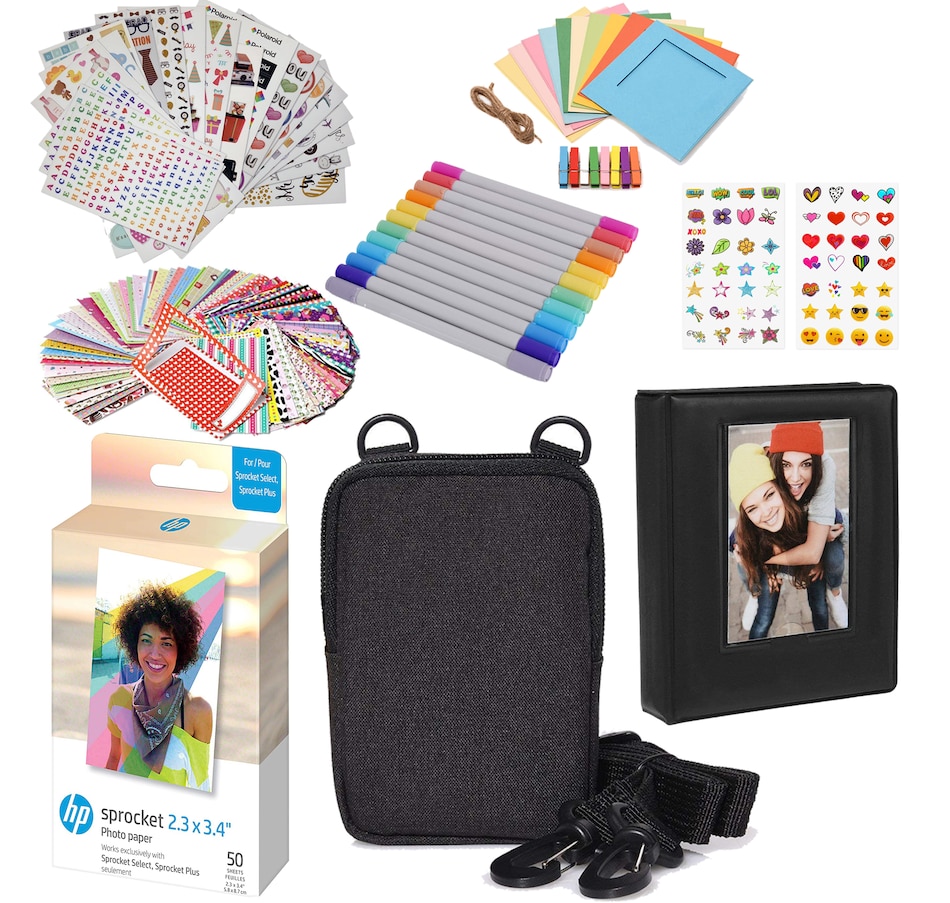 Image 933371.jpg, Product 933-371 / Price $59.99, HP Sprocket 2.3 x 3.4” Zink Photo Paper Kit - 50 Pack Zink Paper, Case, Album, Markers & Stickers from HP - Hewlett Packard on TSC.ca's Toys & Hobbies department