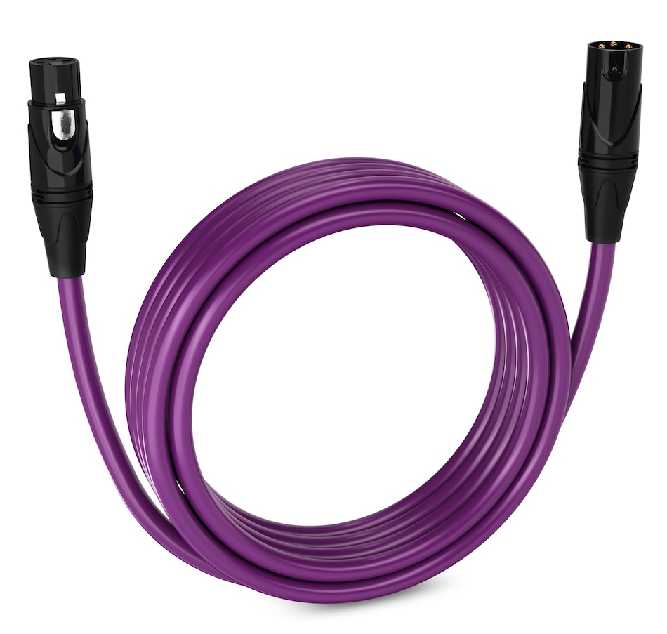 Image 933614.jpg, Product 933-614 / Price $32.99, LyxPro Microphone 15 feet XLR Cable, Male to Female, 3 Pin Mic Cable, Purple from LyxPro on TSC.ca's Toys & Hobbies department