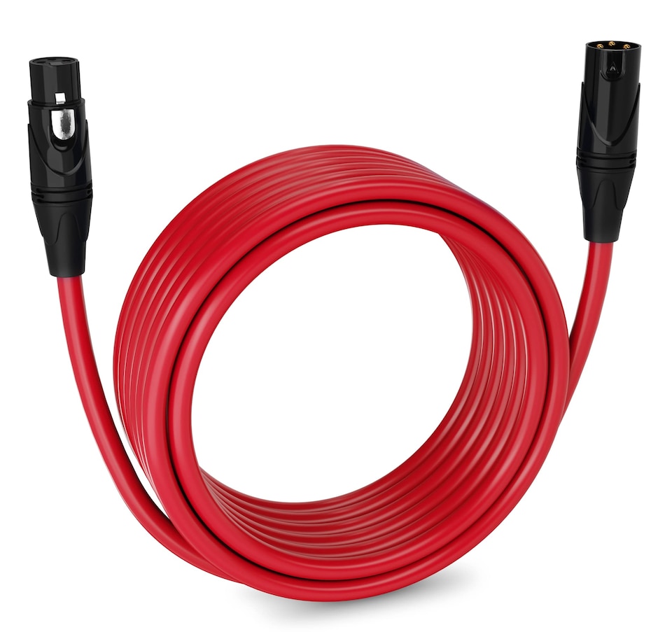 Image 933619.jpg, Product 933-619 / Price $39.99, LyxPro Microphone 25 feet XLR Cable, Male to Female, 3 Pin Mic Cable, Red from LyxPro on TSC.ca's Toys & Hobbies department
