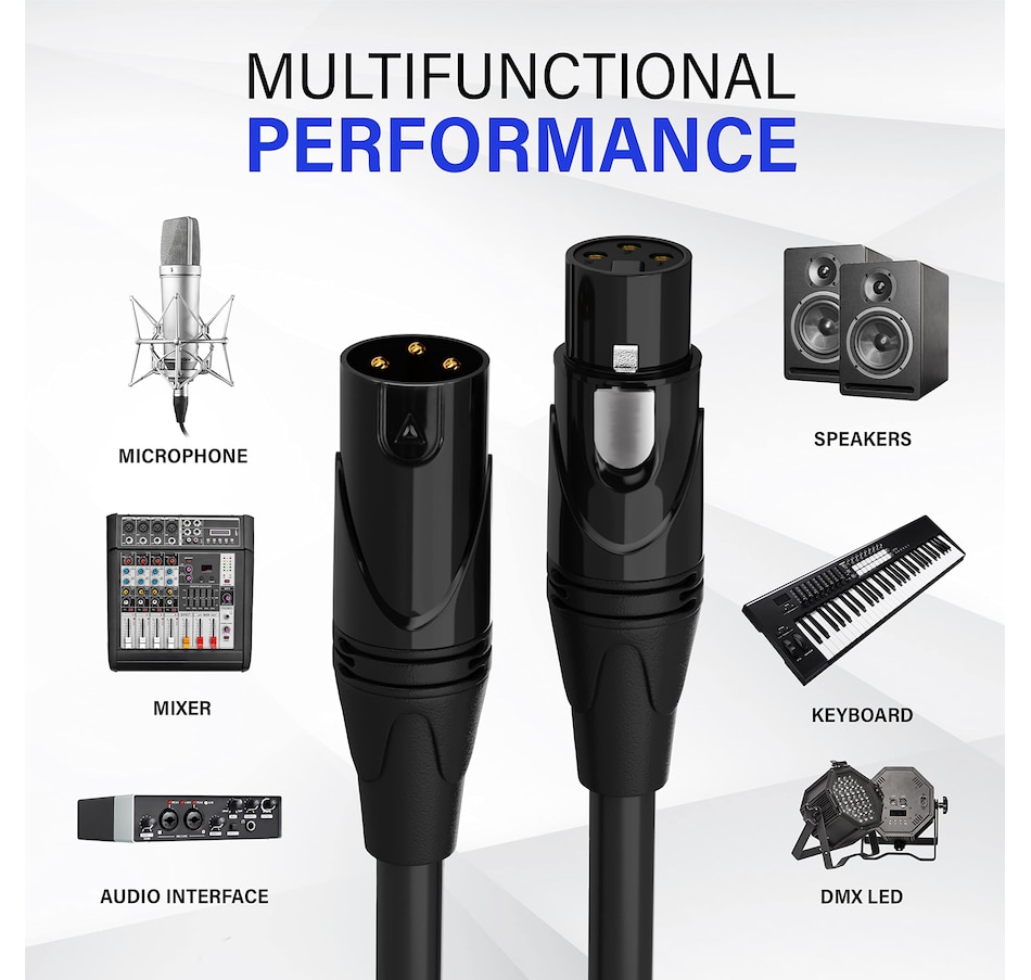 Image 933619_ALTMORE5.jpg, Product 933-619 / Price $39.99, LyxPro Microphone 25 feet XLR Cable, Male to Female, 3 Pin Mic Cable, Red from LyxPro on TSC.ca's Toys & Hobbies department