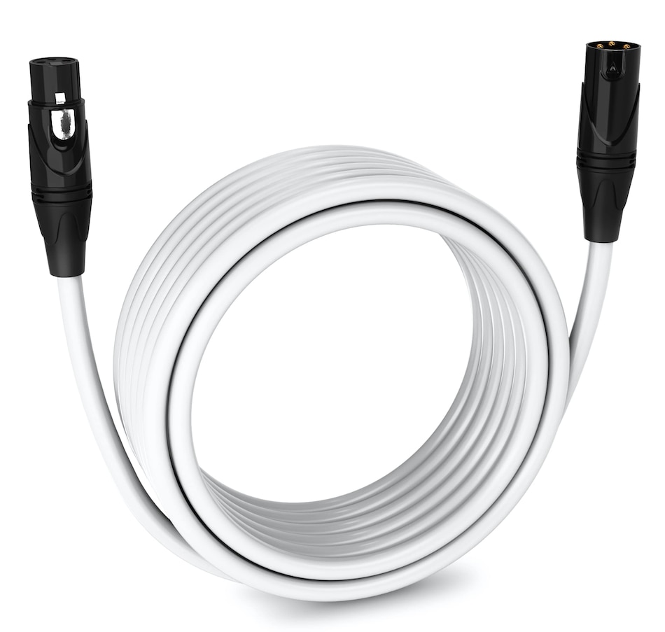 Image 933622.jpg, Product 933-622 / Price $39.99, LyxPro Microphone 25 feet XLR Cable, Male to Female, 3 Pin Mic Cable, White from LyxPro on TSC.ca's Toys & Hobbies department