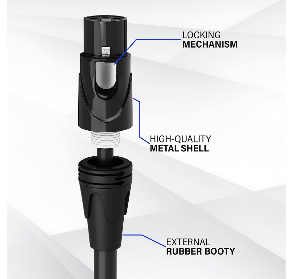 Image 933622_ALTMORE2.jpg, Product 933-622 / Price $39.99, LyxPro Microphone 25 feet XLR Cable, Male to Female, 3 Pin Mic Cable, White from LyxPro on TSC.ca's Toys & Hobbies department