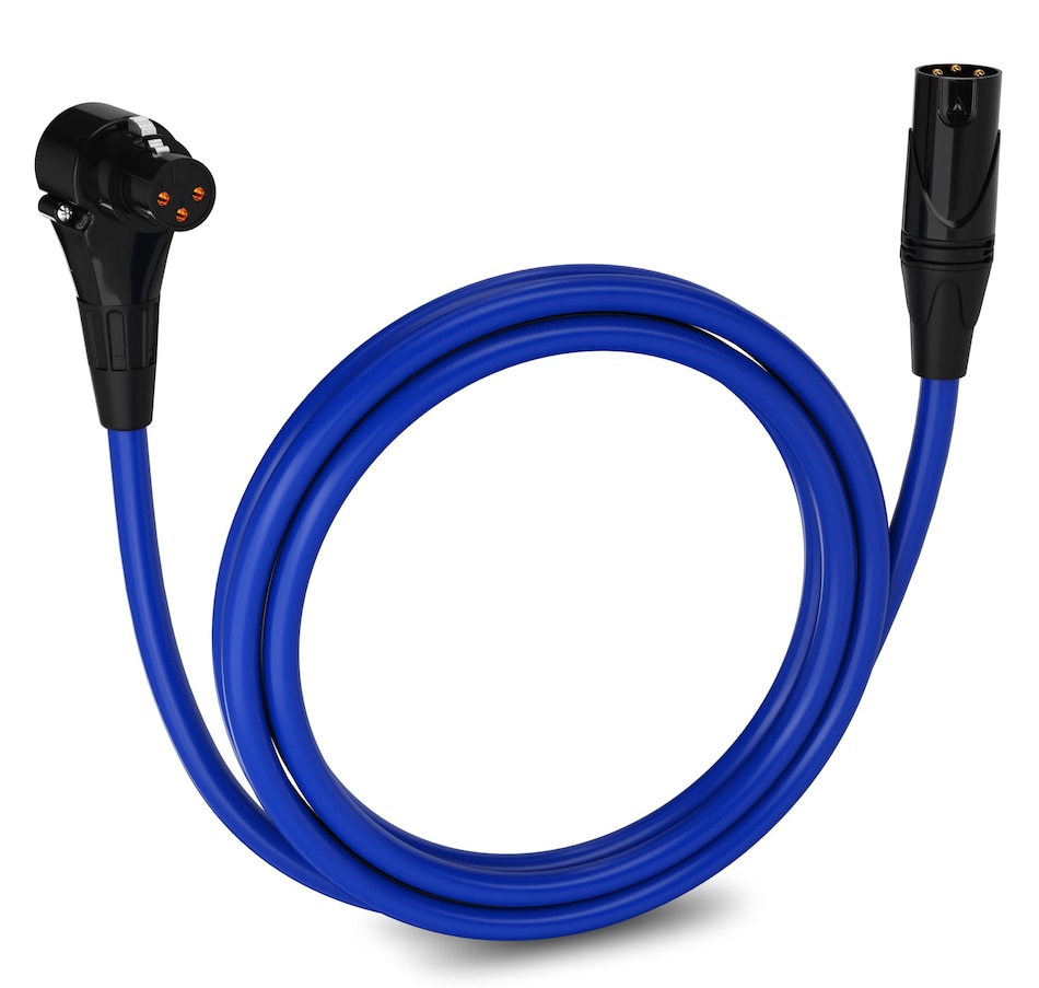 Image 933627.jpg, Product 933-627 / Price $22.99, LyxPro 6 Feet Right Angle XLR Microphone Cable, Female to Male XLR Cable - Blue from LyxPro on TSC.ca's Toys & Hobbies department