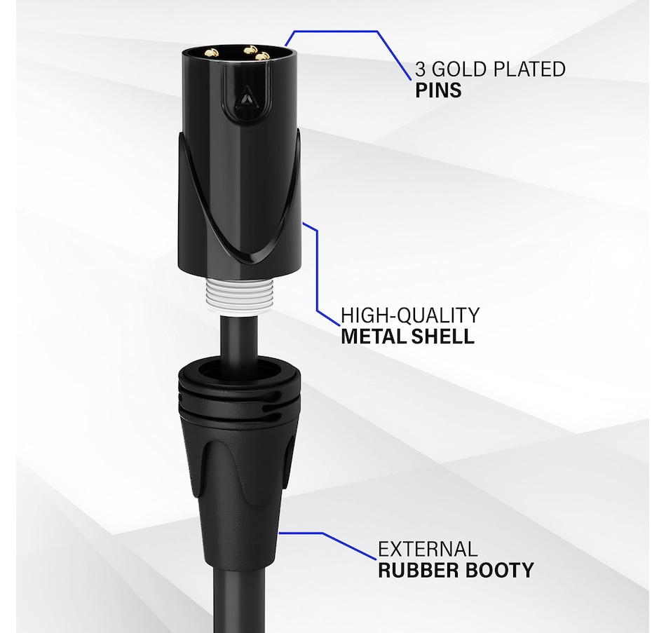 Image 933627_ALTMORE2.jpg, Product 933-627 / Price $22.99, LyxPro 6 Feet Right Angle XLR Microphone Cable, Female to Male XLR Cable - Blue from LyxPro on TSC.ca's Toys & Hobbies department