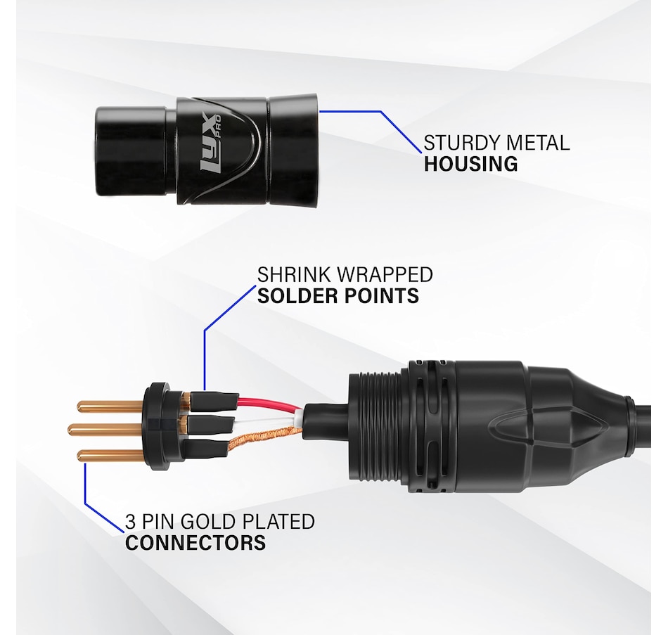 Image 933627_ALTMORE3.jpg, Product 933-627 / Price $22.99, LyxPro 6 Feet Right Angle XLR Microphone Cable, Female to Male XLR Cable - Blue from LyxPro on TSC.ca's Toys & Hobbies department