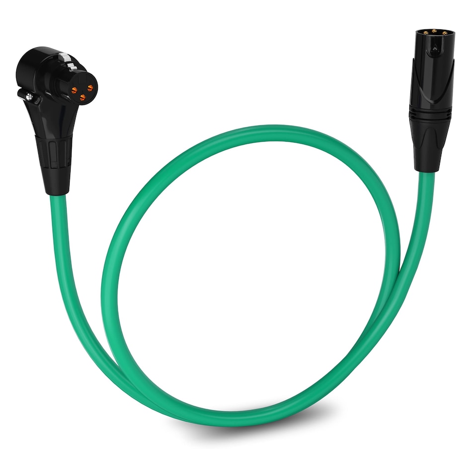 Image 933633.jpg, Product 933-633 / Price $21.99, LyxPro 1.5 Feet Microphone XLR Angled Female Cable, 3 Pin Mic Cable - Green from LyxPro on TSC.ca's Toys & Hobbies department