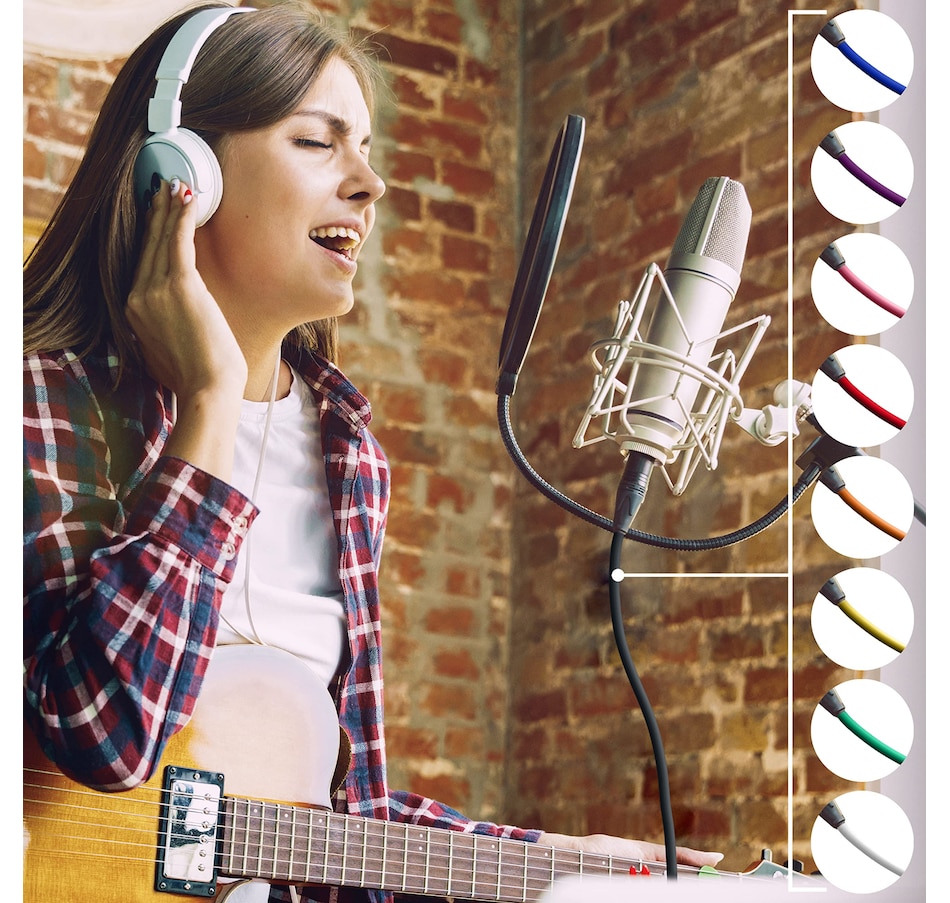 Image 933633_ALTMORE6.jpg, Product 933-633 / Price $21.99, LyxPro 1.5 Feet Microphone XLR Angled Female Cable, 3 Pin Mic Cable - Green from LyxPro on TSC.ca's Toys & Hobbies department