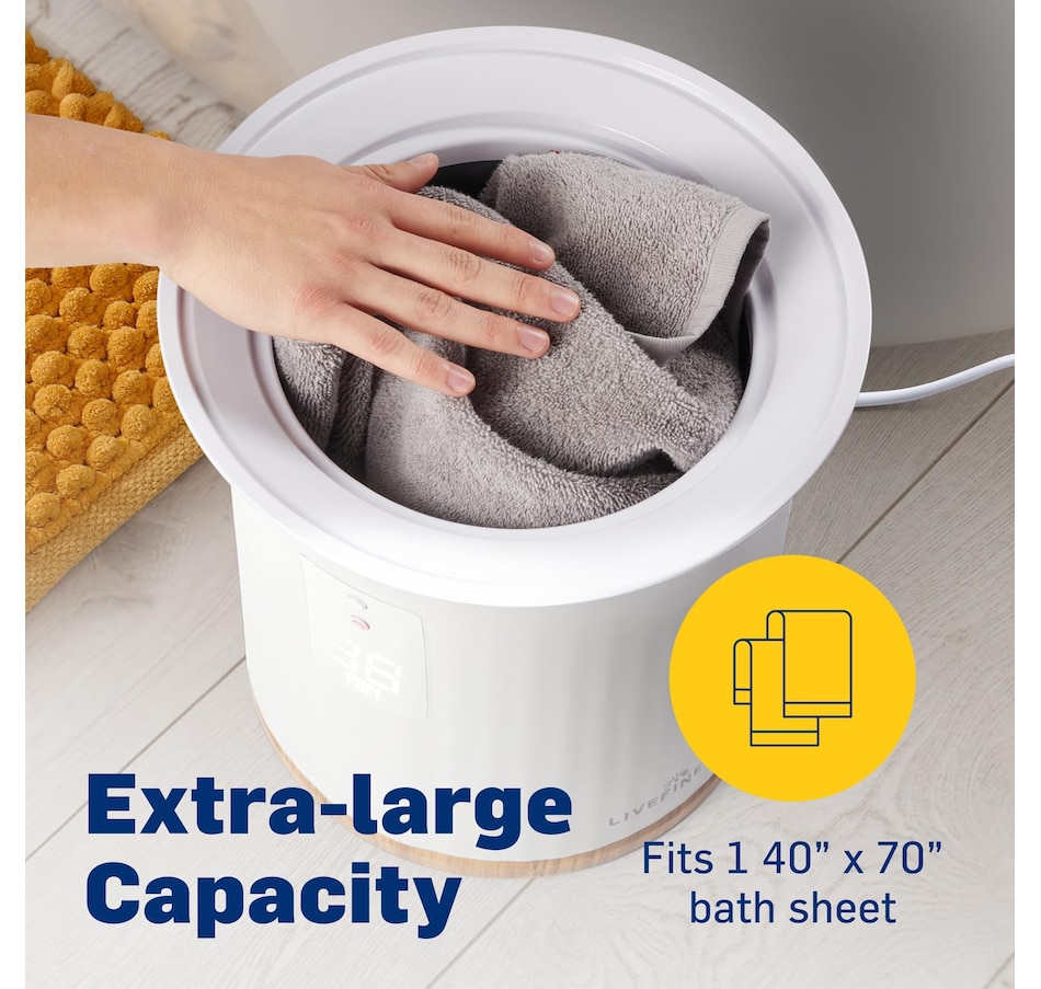 Image 933696_ALTMORE5.jpg, Product 933-696 / Price $149.00, LiveFine Towel Warmer, Bucket Heater W/LED Display Fits 40”x70” Towel, White from LiveFine on TSC.ca's Kitchen department