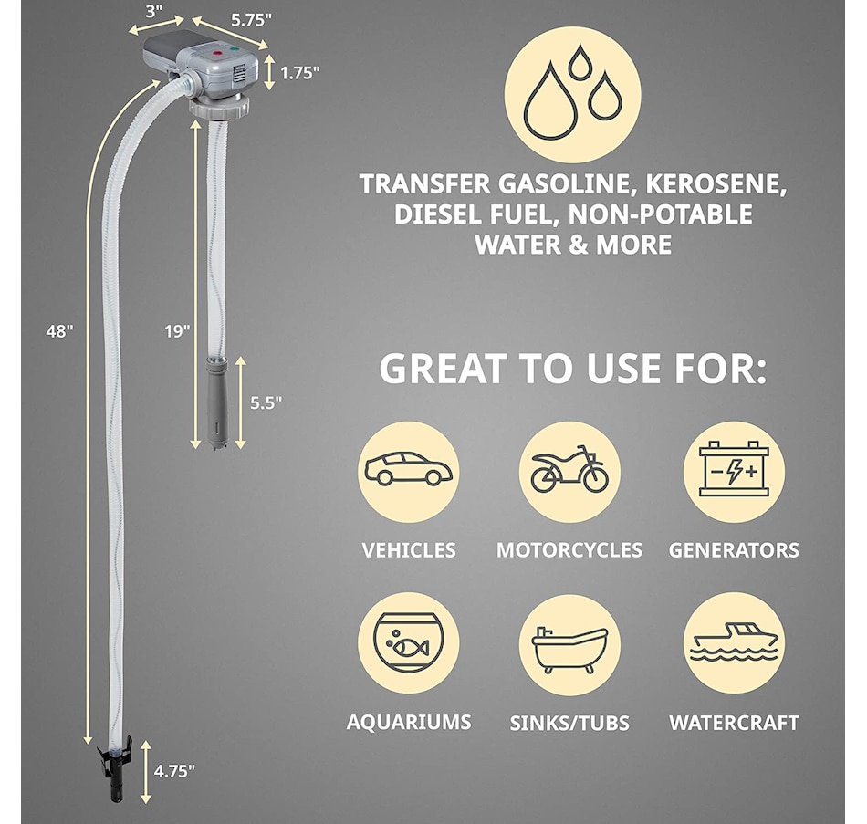 Image 933700_ALTMORE5.jpg, Product 933-700 / Price $99.99, Deway Automatic Fuel Transfer Pump with Auto-Stop, AA Battery Powered, Long Hose, Fits All Size Cans from Deway on TSC.ca's Home & Garden department