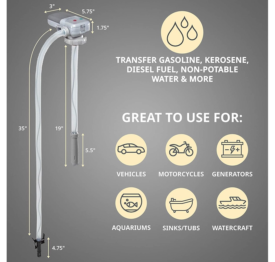 Image 933702_ALTMORE5.jpg, Product 933-702 / Price $109.99, Deway Automatic Fuel Transfer Pump with Auto-Stop, AA Battery Powered, Adapter Fits All Size Cans from Deway on TSC.ca's Home & Garden department