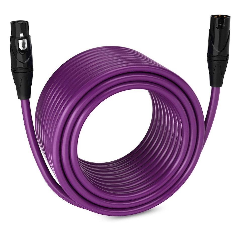 Image 933713.jpg, Product 933-713 / Price $79.99, LyxPro Microphone 100 feet XLR Cable, Male to Female, 3 Pin Mic Cable, Purple from LyxPro on TSC.ca's Toys & Hobbies department