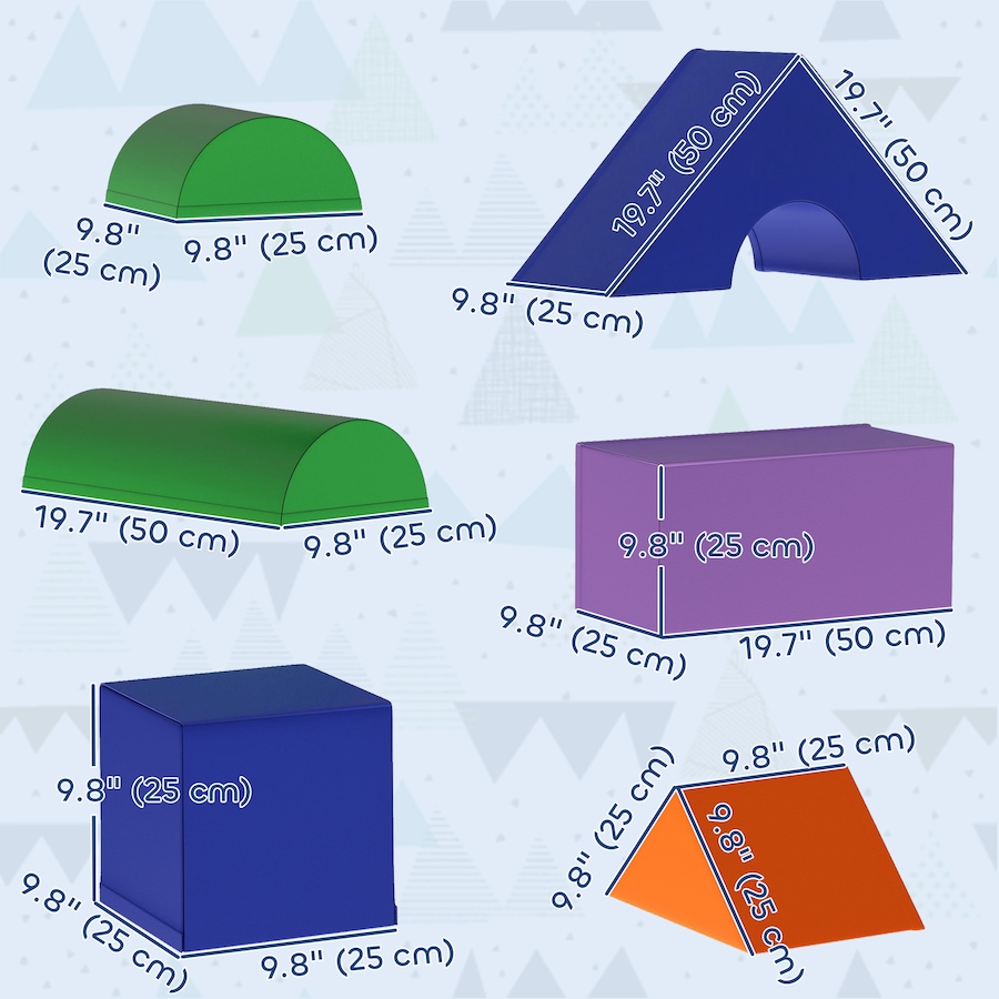 Image 933742_ALTMORE2.jpg, Product 933-742 / Price $169.99, Soozier 11 Piece Soft Play Blocks for Kids 12-36 months, Classic Colour from Soozier on TSC.ca's Home & Garden department