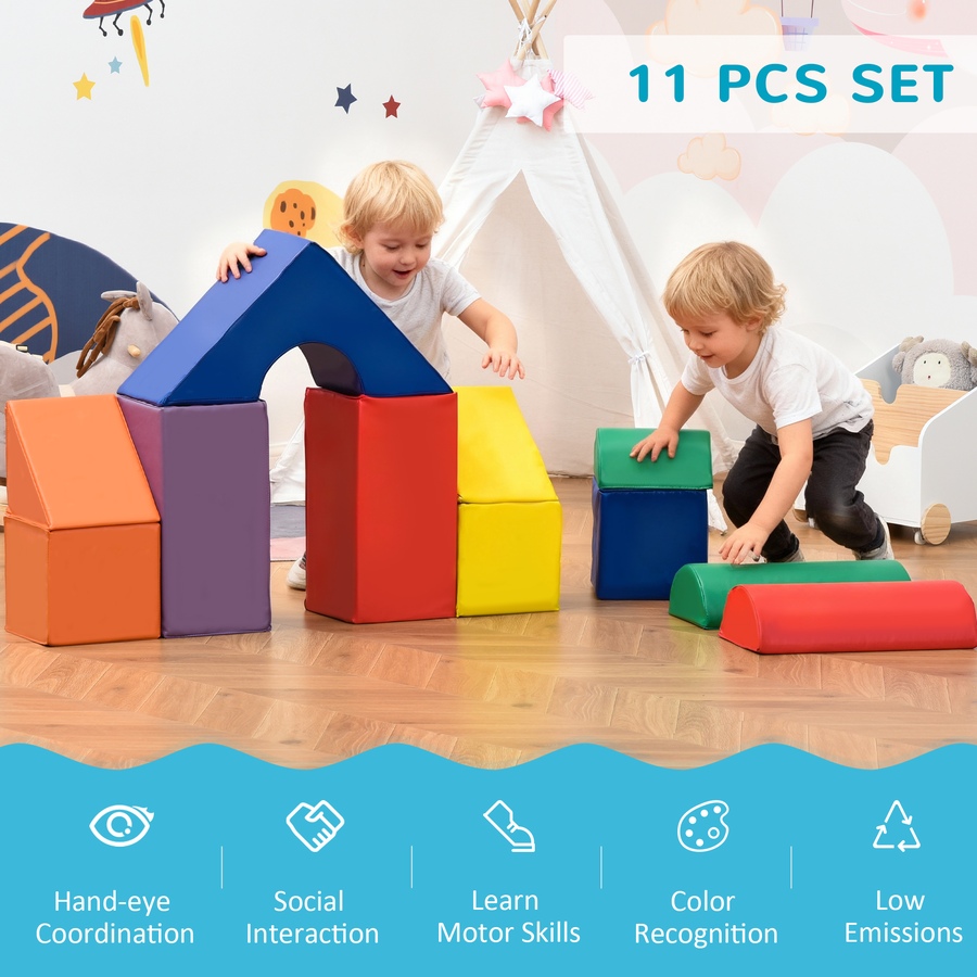 Image 933742_ALTMORE3.jpg, Product 933-742 / Price $169.99, Soozier 11 Piece Soft Play Blocks for Kids 12-36 months, Classic Colour from Soozier on TSC.ca's Home & Garden department