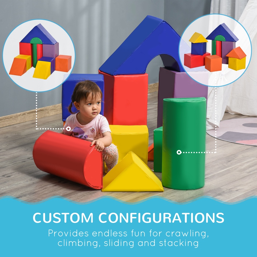 Image 933742_ALTMORE4.jpg, Product 933-742 / Price $169.99, Soozier 11 Piece Soft Play Blocks for Kids 12-36 months, Classic Colour from Soozier on TSC.ca's Home & Garden department