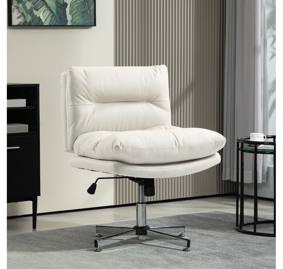 Image 934431_ALTMORE1.jpg, Product 934-431 / Price $139.99, HOMCOM Armless Office Desk Chair, Criss Cross Computer Chair, Light Grey from HOMCOM on TSC.ca's Home & Garden department