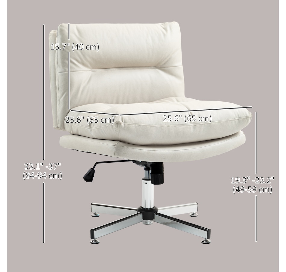 Image 934431_ALTMORE2.jpg, Product 934-431 / Price $139.99, HOMCOM Armless Office Desk Chair, Criss Cross Computer Chair, Light Grey from HOMCOM on TSC.ca's Home & Garden department