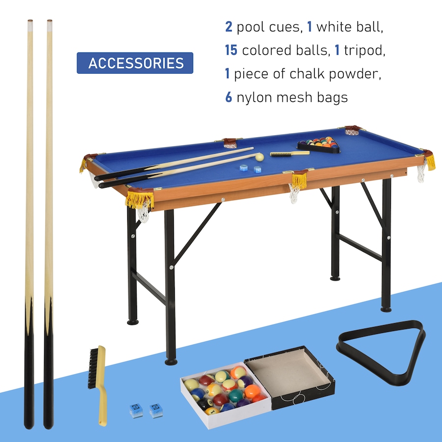 Image 934441_ALTMORE3.jpg, Product 934-441 / Price $159.46, Soozier 55" Portable Mini Billiard Table, Foldable Pool Table, Blue from Soozier on TSC.ca's Toys & Hobbies department