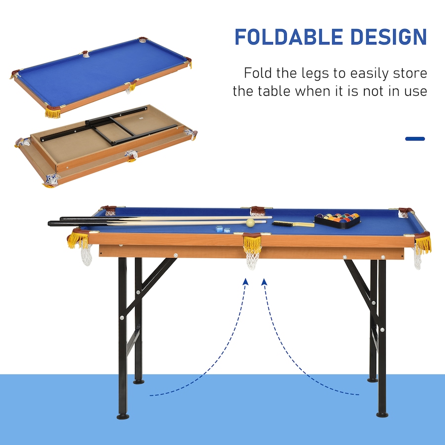 Image 934441_ALTMORE4.jpg, Product 934-441 / Price $159.46, Soozier 55" Portable Mini Billiard Table, Foldable Pool Table, Blue from Soozier on TSC.ca's Toys & Hobbies department
