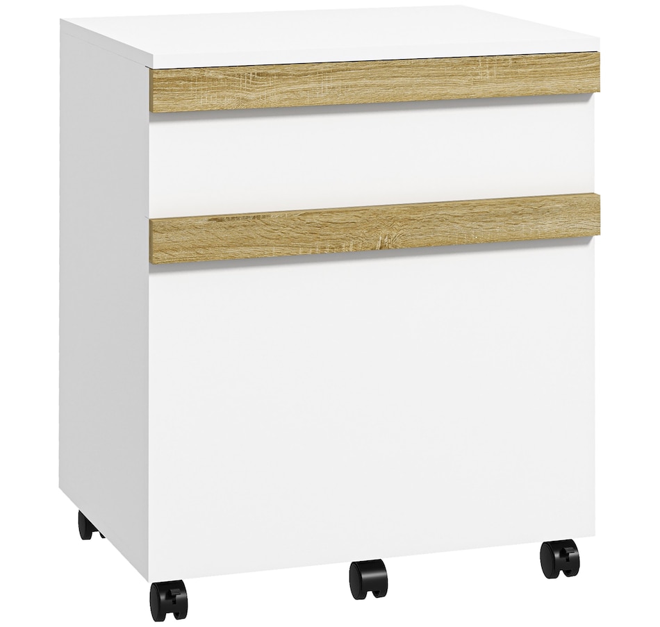 Image 934444.jpg, Product 934-444 / Price $72.99, Vinsetto 2 Drawers Filing Cabinet, File Cabinet with 5 Wheels, White from Vinsetto on TSC.ca's Home & Garden department