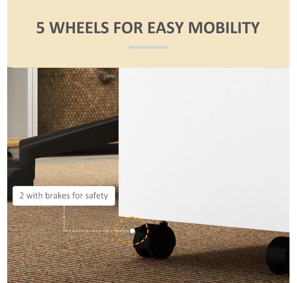 Image 934444_ALTMORE4.jpg, Product 934-444 / Price $72.99, Vinsetto 2 Drawers Filing Cabinet, File Cabinet with 5 Wheels, White from Vinsetto on TSC.ca's Home & Garden department