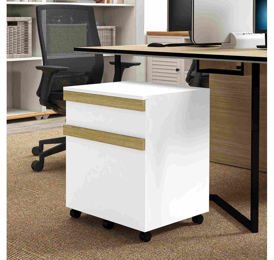 Image 934444_ALTMORE8.jpg, Product 934-444 / Price $72.99, Vinsetto 2 Drawers Filing Cabinet, File Cabinet with 5 Wheels, White from Vinsetto on TSC.ca's Home & Garden department