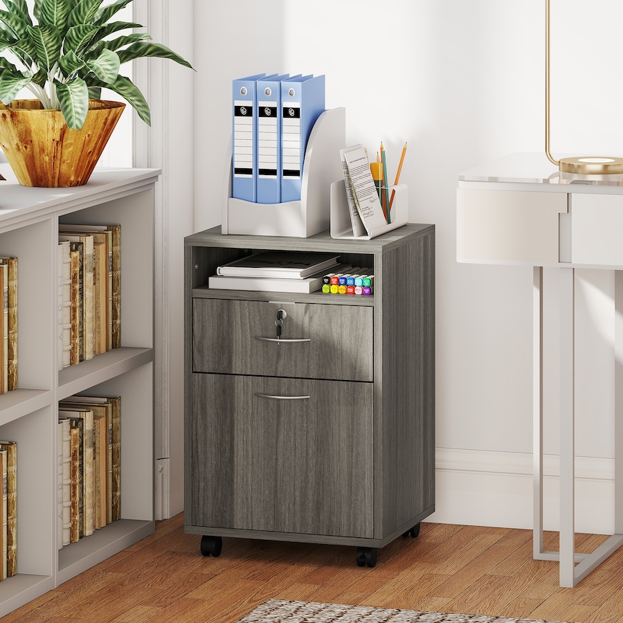Image 934445_ALTMORE1.jpg, Product 934-445 / Price $79.92, HOMCOM Vertical Filing Cabinet with Lockable Drawer, File Cabinet, Grey from HOMCOM on TSC.ca's Home & Garden department