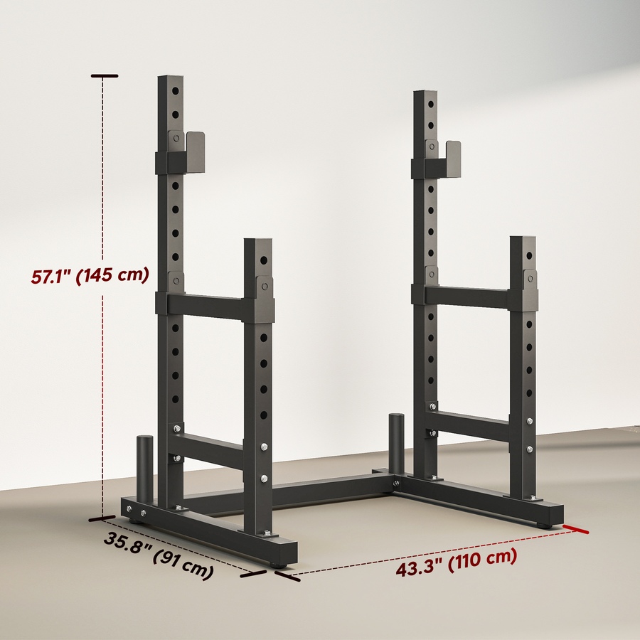 Image 934447_ALTMORE10.jpg, Product 934-447 / Price $129.99, Soozier Adjustable Squat Rack, 660lbs Multi-Function Barbell Rack, Black from Soozier on TSC.ca's Health & Fitness department