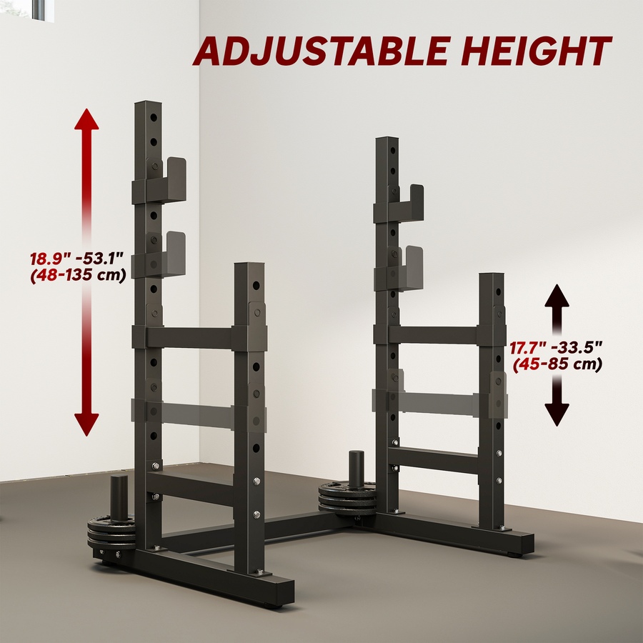 Image 934447_ALTMORE12.jpg, Product 934-447 / Price $129.99, Soozier Adjustable Squat Rack, 660lbs Multi-Function Barbell Rack, Black from Soozier on TSC.ca's Health & Fitness department