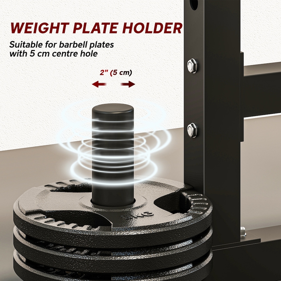 Image 934447_ALTMORE14.jpg, Product 934-447 / Price $129.99, Soozier Adjustable Squat Rack, 660lbs Multi-Function Barbell Rack, Black from Soozier on TSC.ca's Health & Fitness department