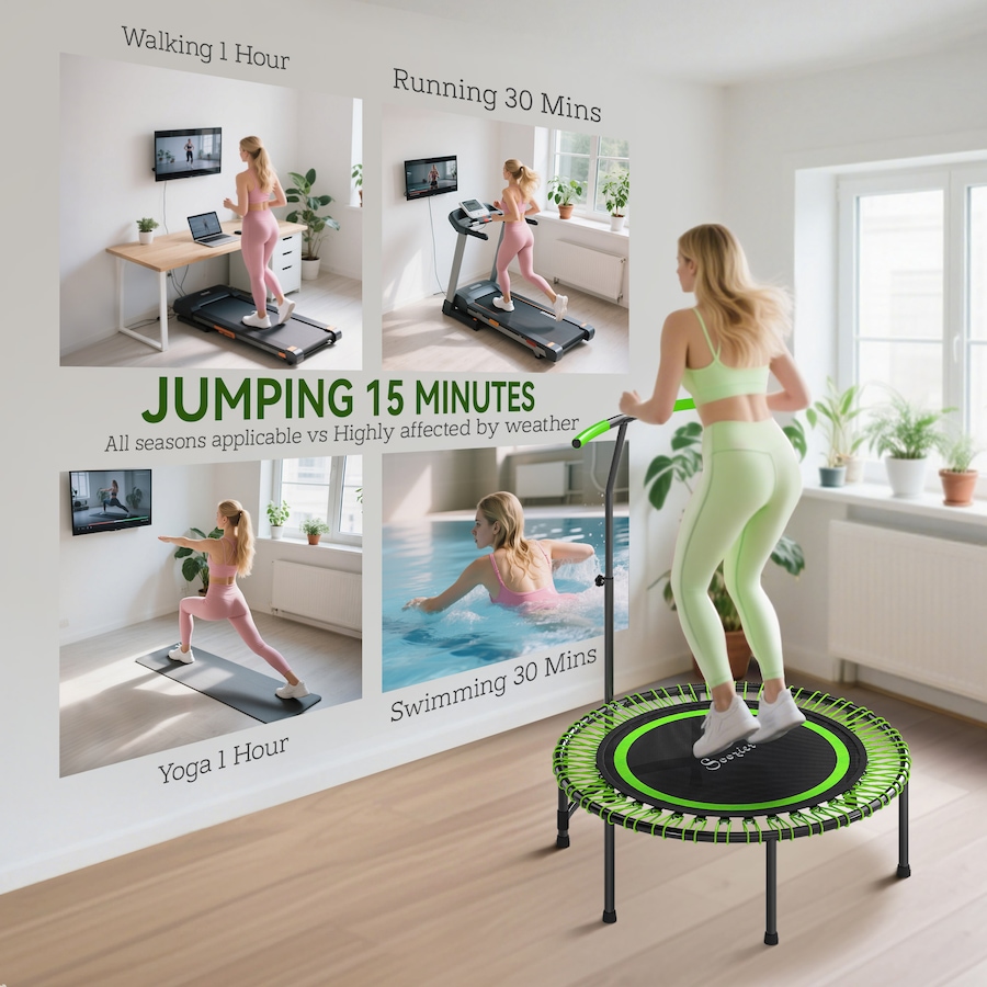Image 934448_ALTMORE6.jpg, Product 934-448 / Price $89.99, Soozier 45" Rebounder Trampoline, Mini Fitness Trampoline Bungee Rebounder from Soozier on TSC.ca's Health & Fitness department