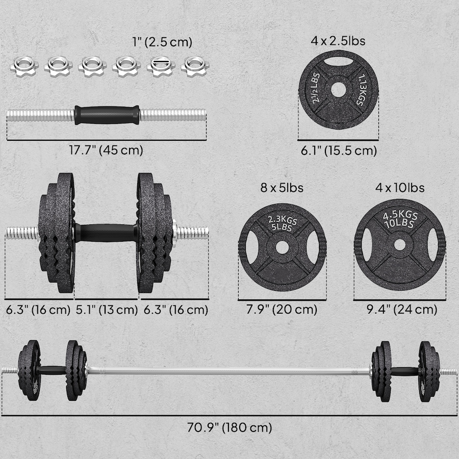 Image 934449_ALTMORE10.jpg, Product 934-449 / Price $169.99, Soozier Adjustable Dumbbell Set, 2 in 1 Weights Set for Home Gym, 112lb from Soozier on TSC.ca's Health & Fitness department