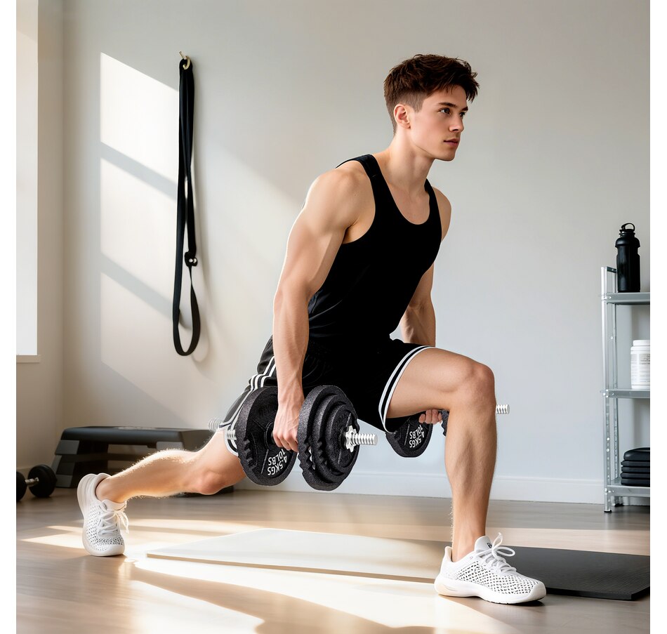 Image 934449_ALTMORE14.jpg, Product 934-449 / Price $350.99, Soozier Adjustable Dumbbell Set, 2 in 1 Weights Set for Home Gym, 112lb from Soozier on TSC.ca's Health & Fitness department