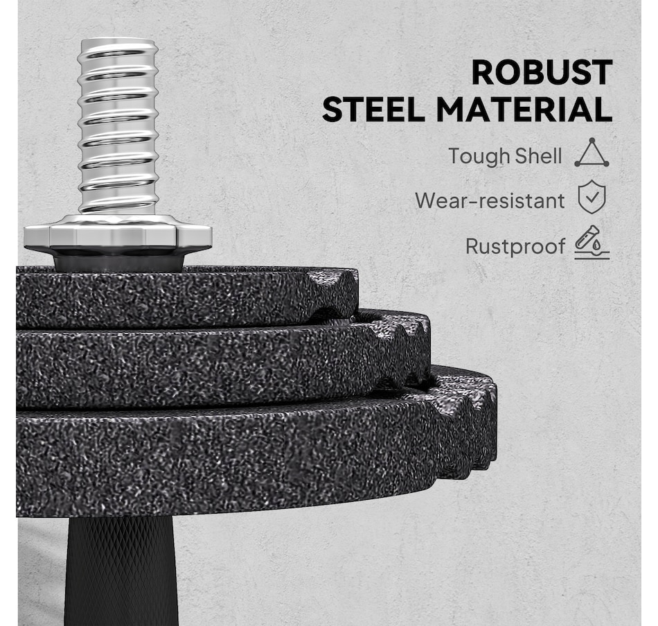 Image 934449_ALTMORE5.jpg, Product 934-449 / Price $350.99, Soozier Adjustable Dumbbell Set, 2 in 1 Weights Set for Home Gym, 112lb from Soozier on TSC.ca's Health & Fitness department