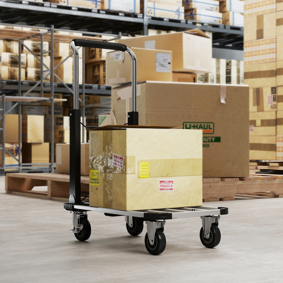 Image 934452_ALTMORE1.jpg, Product 934-452 / Price $82.99, HOMCOM Folding Hand Truck, 330 lbs Heavy Duty Trolley Luggage Cart, Silver from HOMCOM on TSC.ca's Home & Garden department