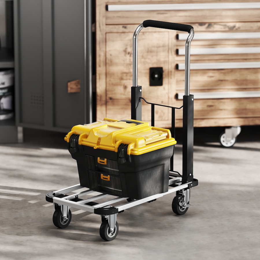 Image 934452_ALTMORE8.jpg, Product 934-452 / Price $82.99, HOMCOM Folding Hand Truck, 330 lbs Heavy Duty Trolley Luggage Cart, Silver from HOMCOM on TSC.ca's Home & Garden department