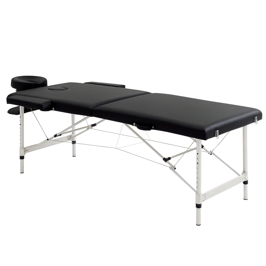 Image 934457.png, Product 934-457 / Price $159.99, 2 Section Massage Table Spa Bed Adjustable Portable w/ Carry Case Black from HOMCOM on TSC.ca's Health & Fitness department
